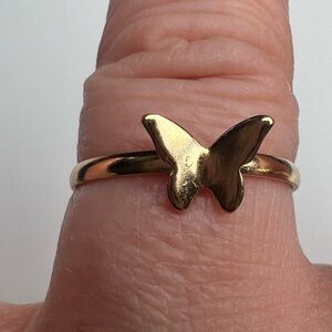 3/$20 - Butterfly Gold Tone Ring, Adjustable